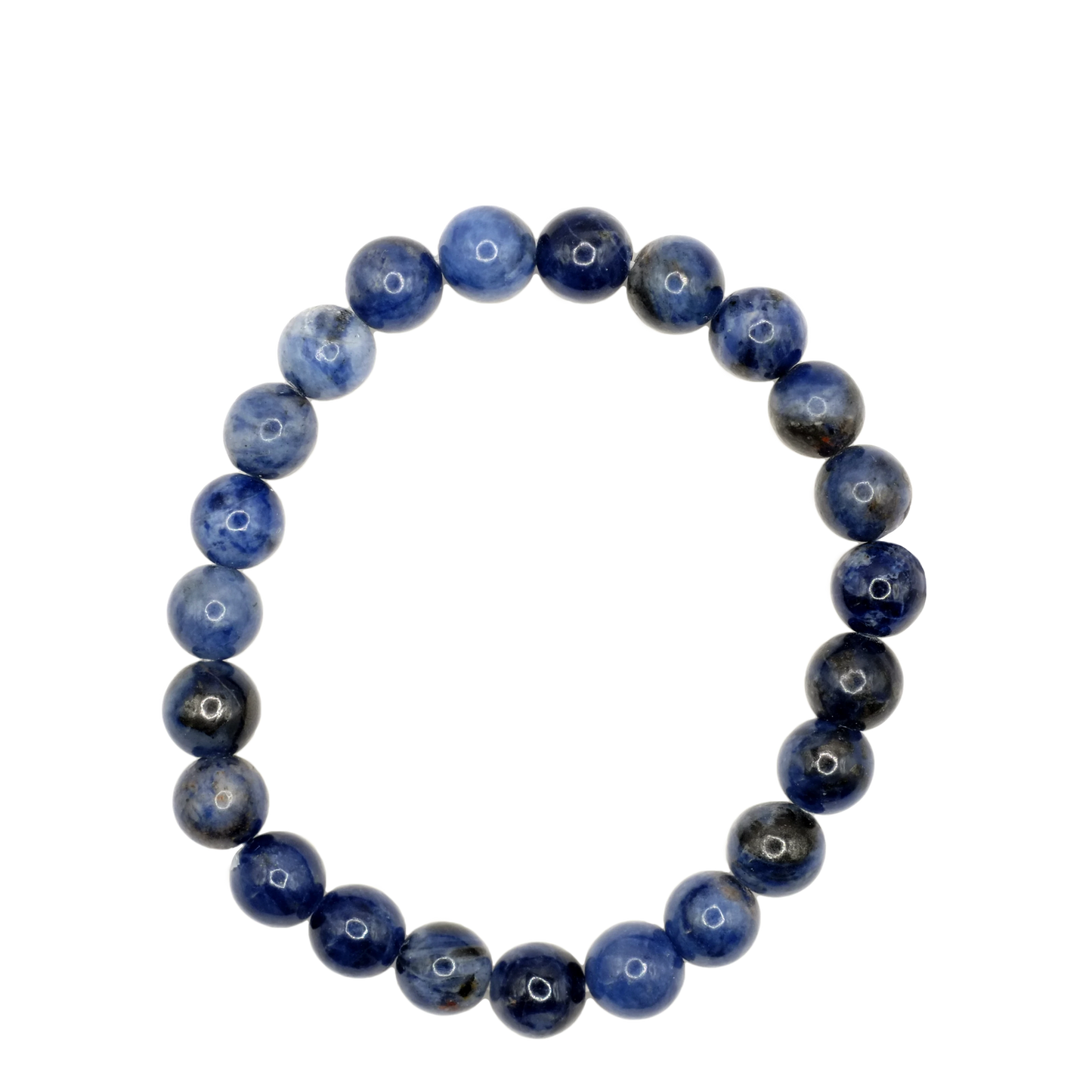 Bracelet boule en sodalite de Namibie de qualité A