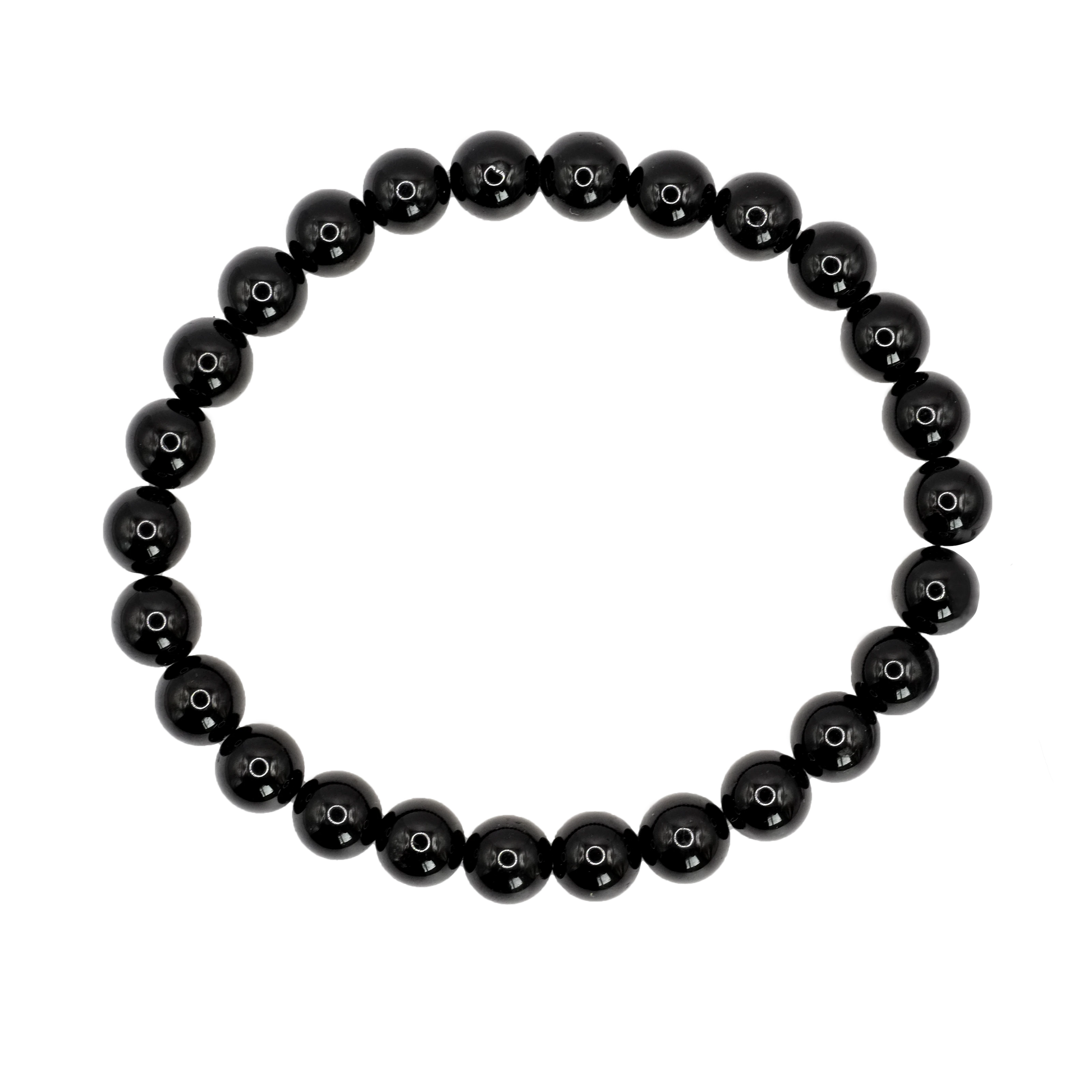 Bracelet boule en tourmaline noire du Brésil de qualité A - Taille 2