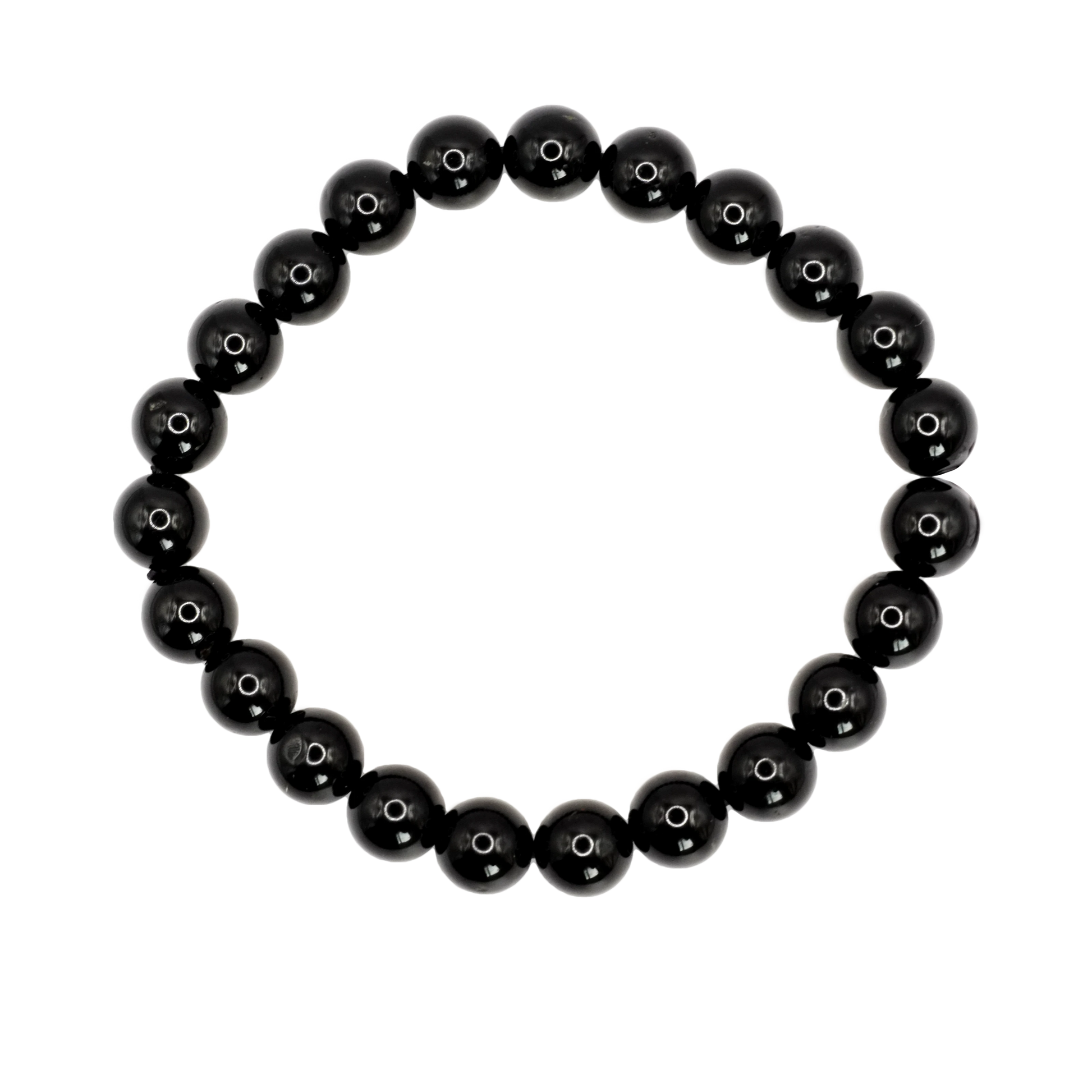 Bracelet boule en tourmaline noire du Brésil de qualité A