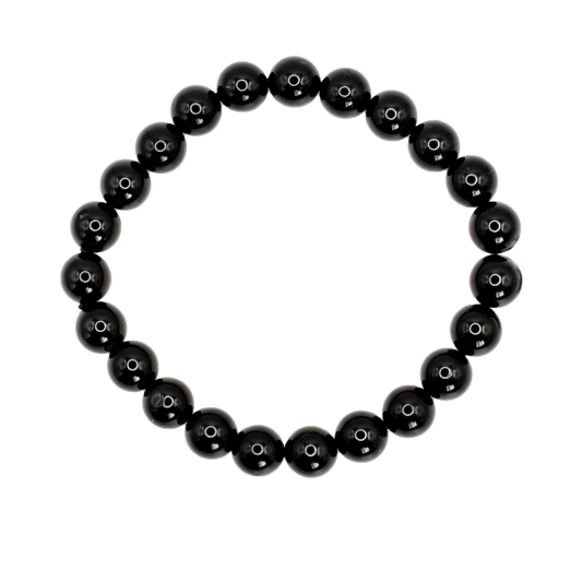 Bracelet boule en tourmaline noire du Brésil de qualité A