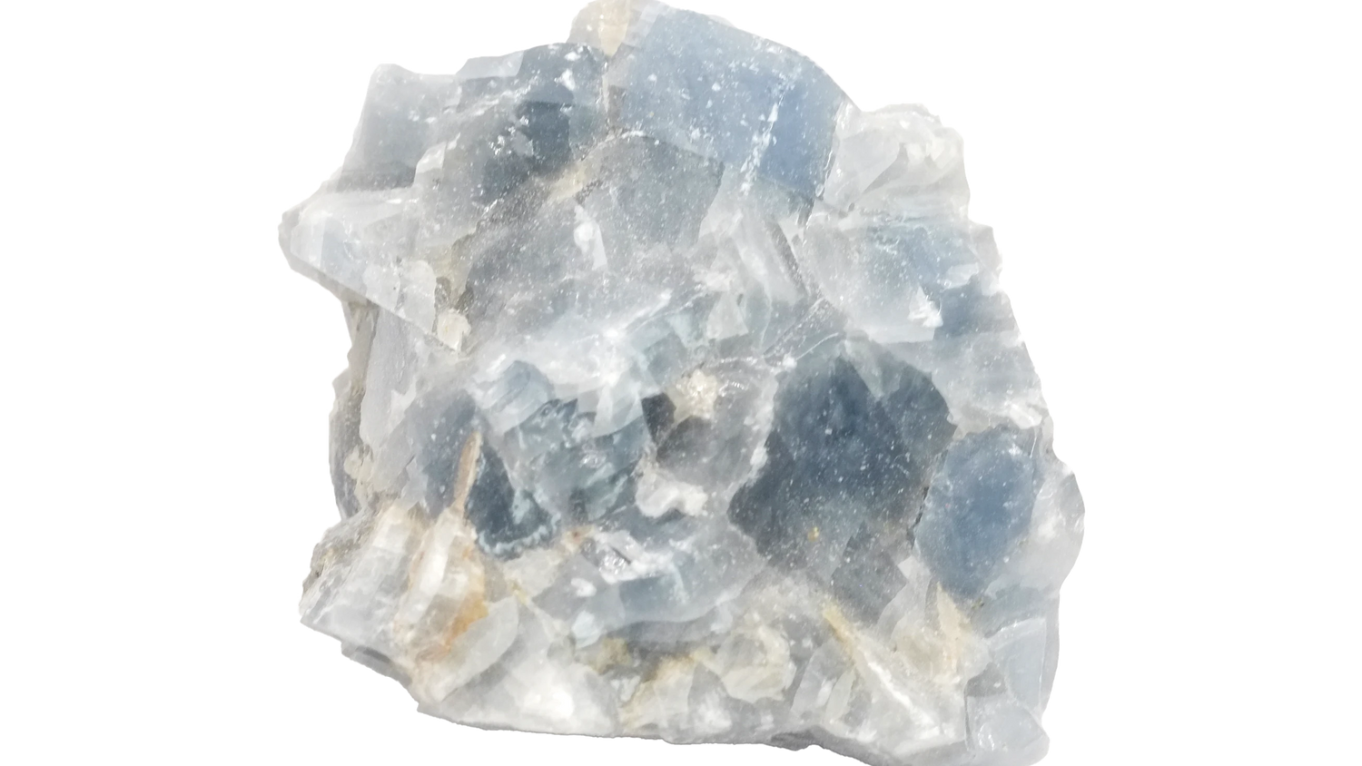 Photo d'une pierre de calcite bleue brute - Blog les vertus des pierres en lithothérapie