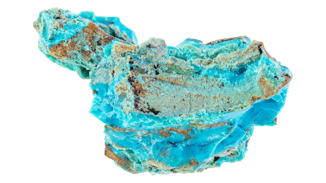 Photo d'une pierre de chrysocolle brute - Blog les vertus des pierres en lithothérapie