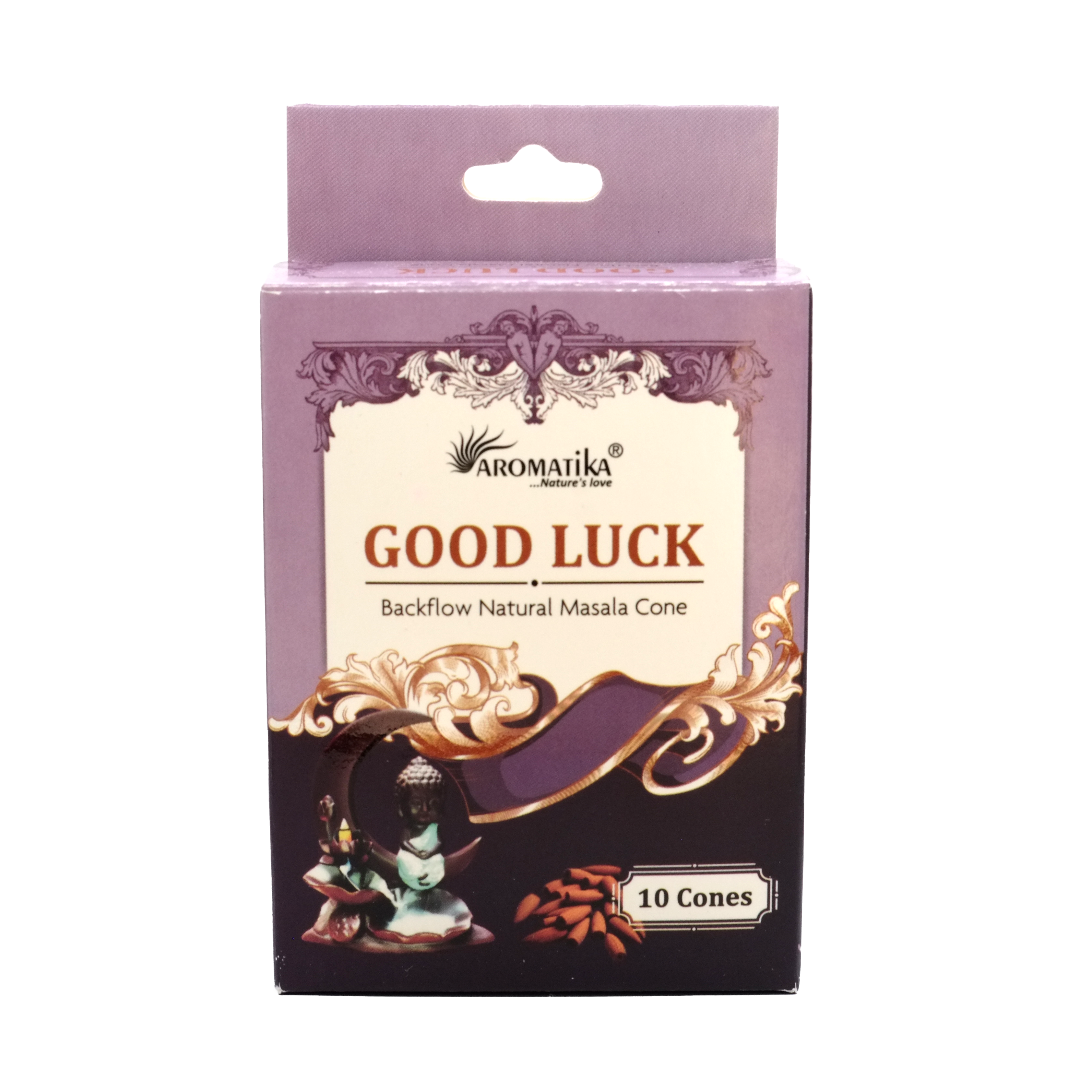Encens naturel Good Luck en cônes -Encens inversé backflow