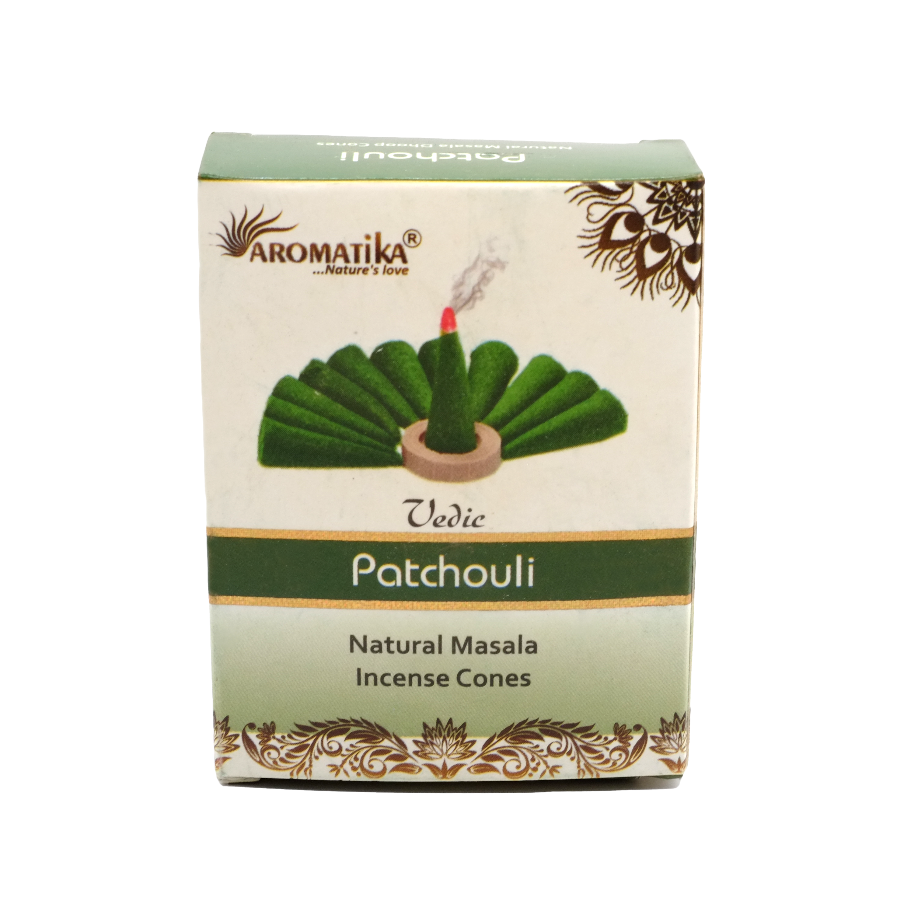 Encens naturel patchouli en cônes - Aromatika