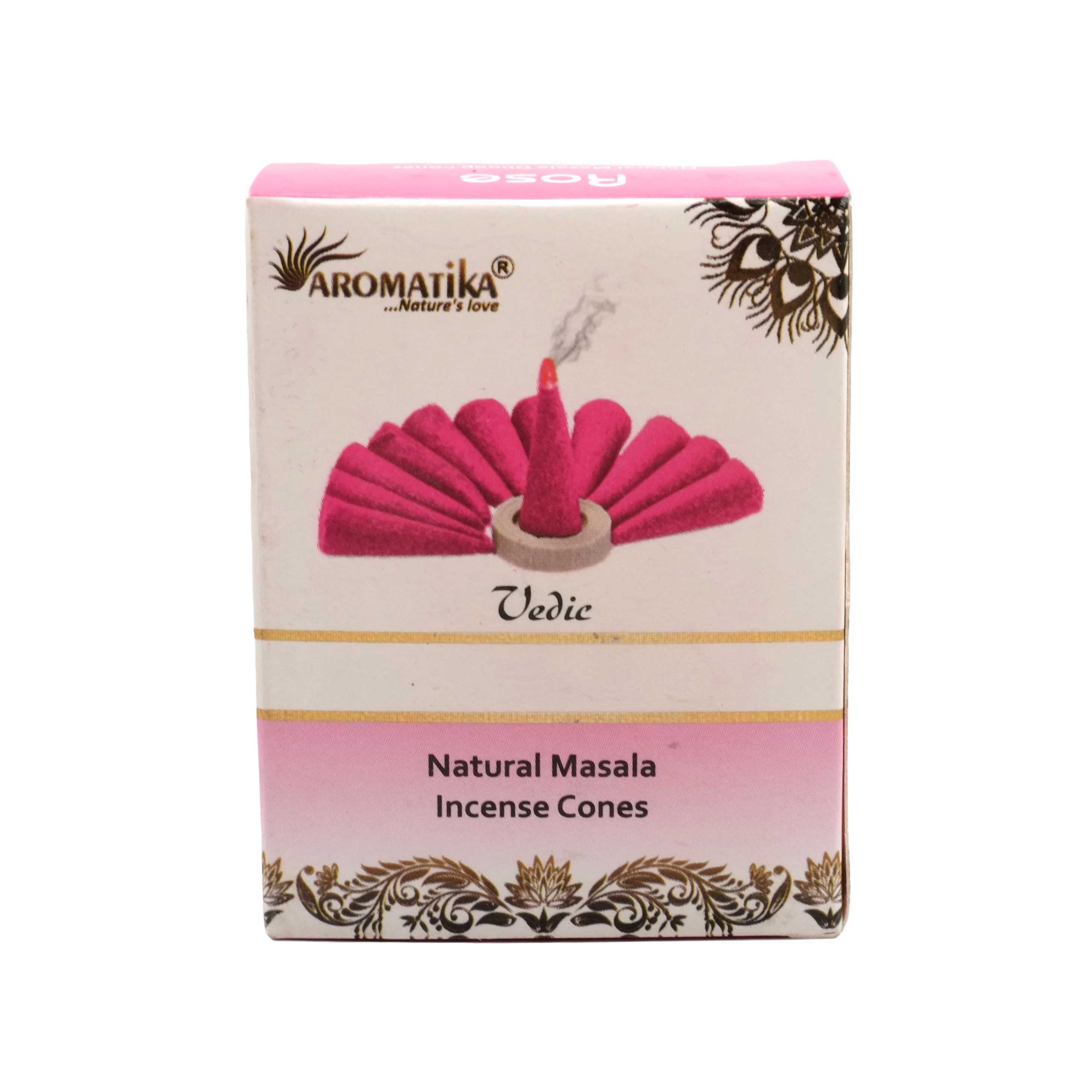 Encens naturel rose en cônes - Aromatika