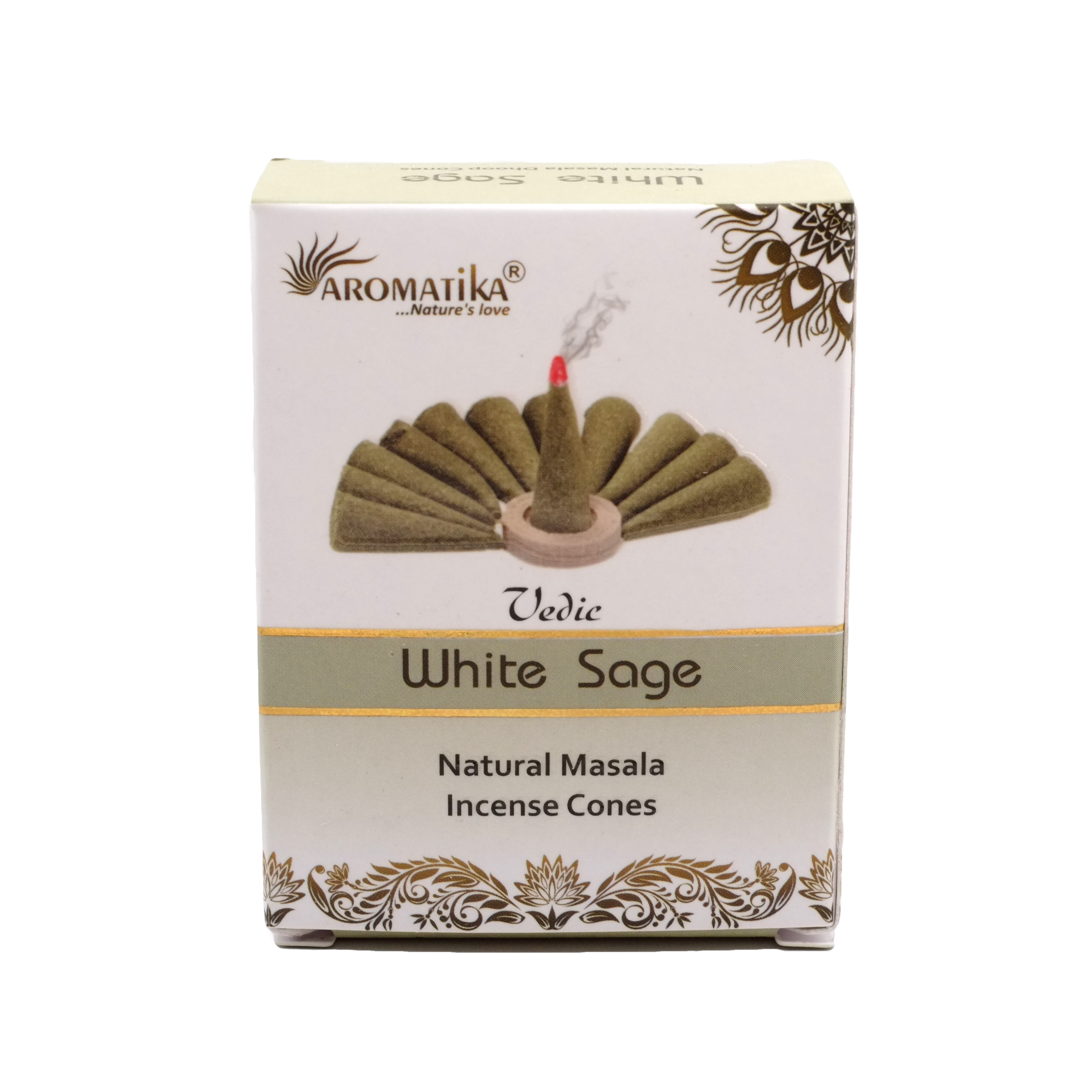 Encens naturel sauge blanche en cônes - Aromatika