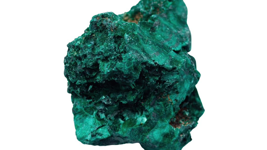 Photo d'une pierre de malachite brute - Blog les vertus des pierres en lithothérapie
