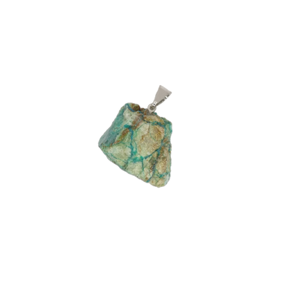 Pendentif pierre brute en chrysocolle du Pérou de qualité AA