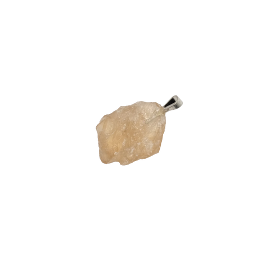 Pendentif pierre brute en citrine du Brésil de qualité A+