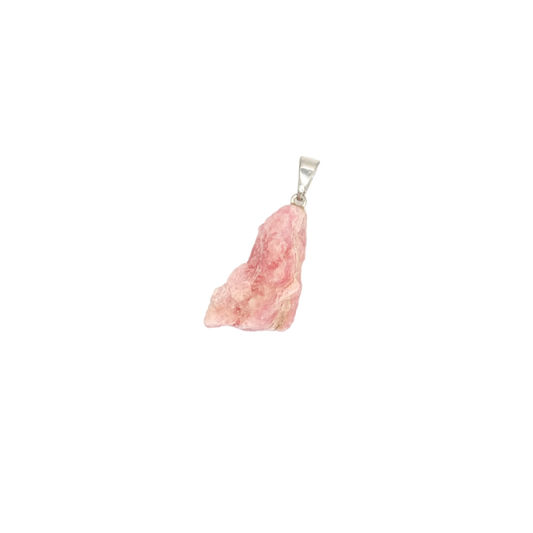 Pendentif pierre brute en rhodochrosite d'Argentine de qualité AA