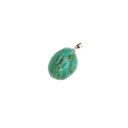 Pendentif pierre roulée en amazonite du Pérou de qualité A