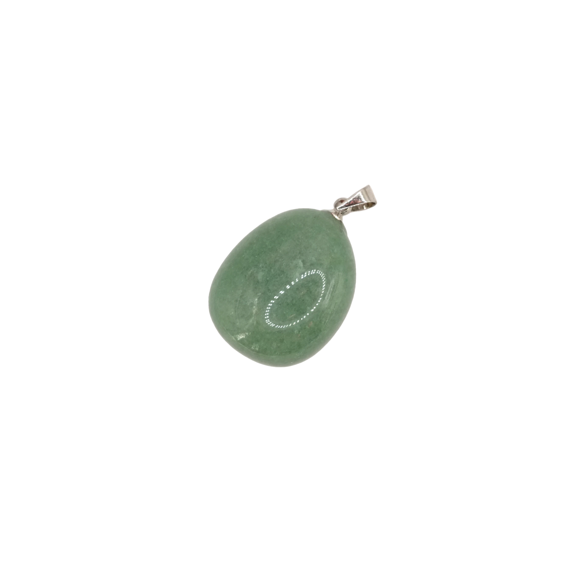 Pendentif pierre roulée en aventurine verte du Brésil de qualité A