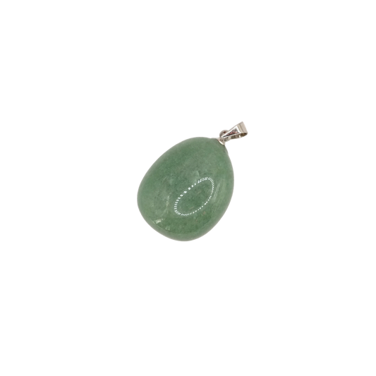 Pendentif pierre roulée en aventurine verte du Brésil de qualité A