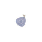 Pendentif pierre roulée en calcédoine bleue de Namibie de qualité AA.