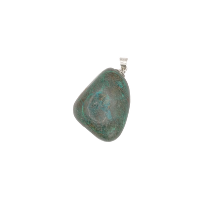 Pendentif pierre roulée en chrysocolle du Pérou de qualité AA