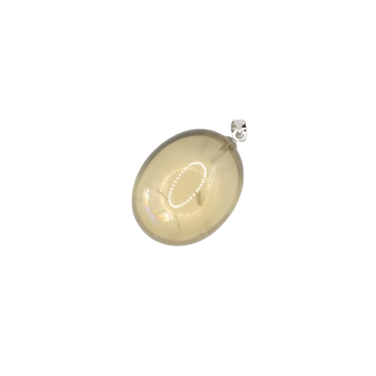 Pendentif pierre roulée en citrine de Madagascar de qualité AA