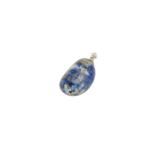 Pendentif pierre roulée en lapis lazuli d'Afghanistan de qualité A