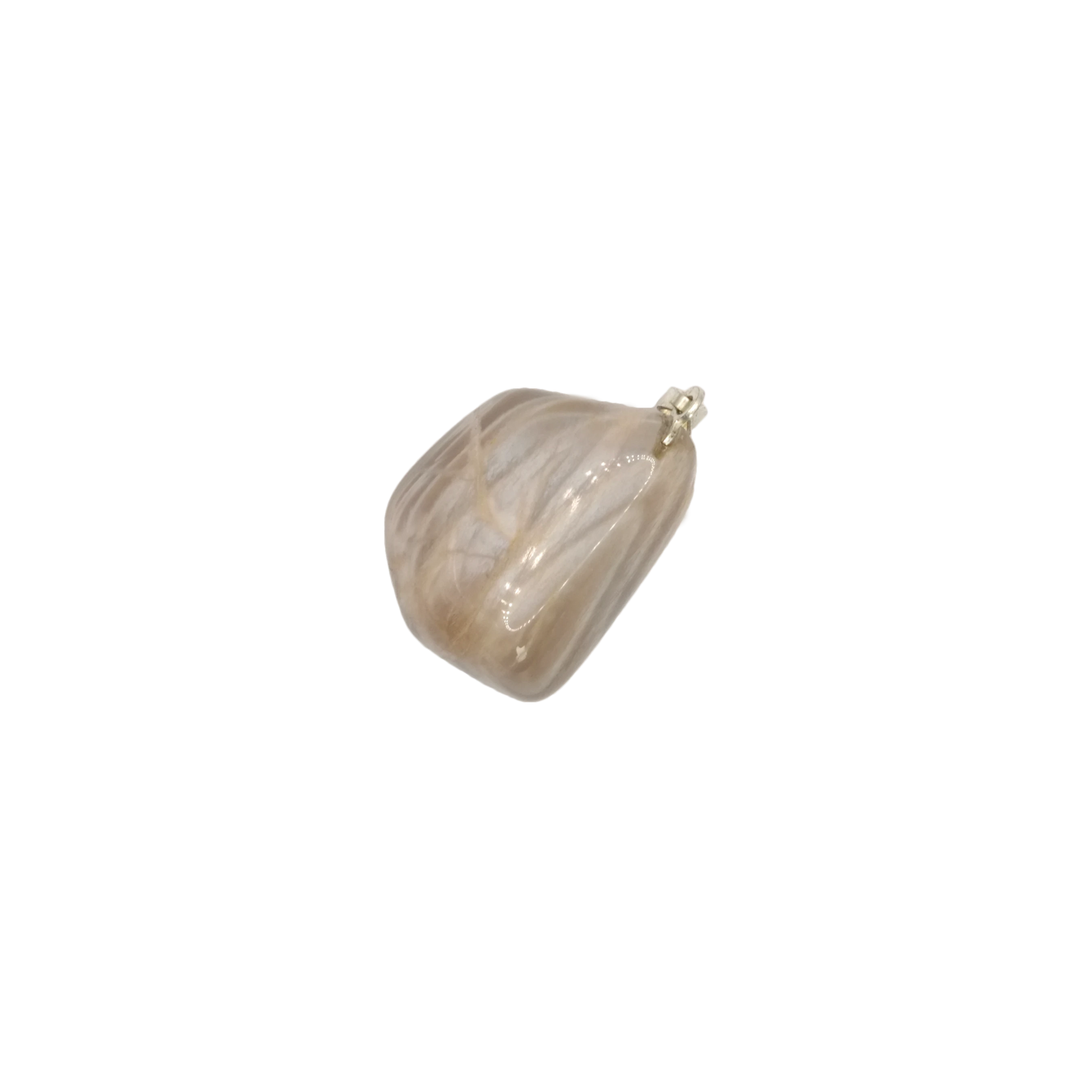 Pendentif pierre roulée en pierre de lune d'Inde de qualité A