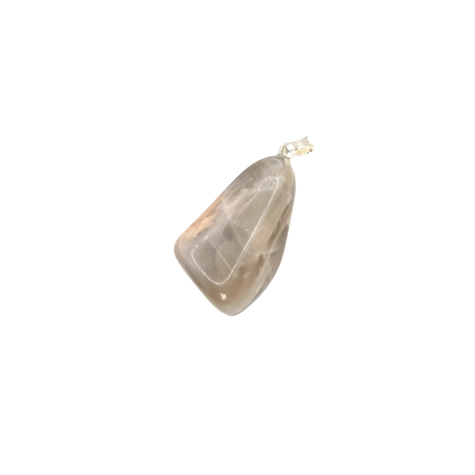 Pendentif pierre roulée en pierre de lune d'Inde de qualité A