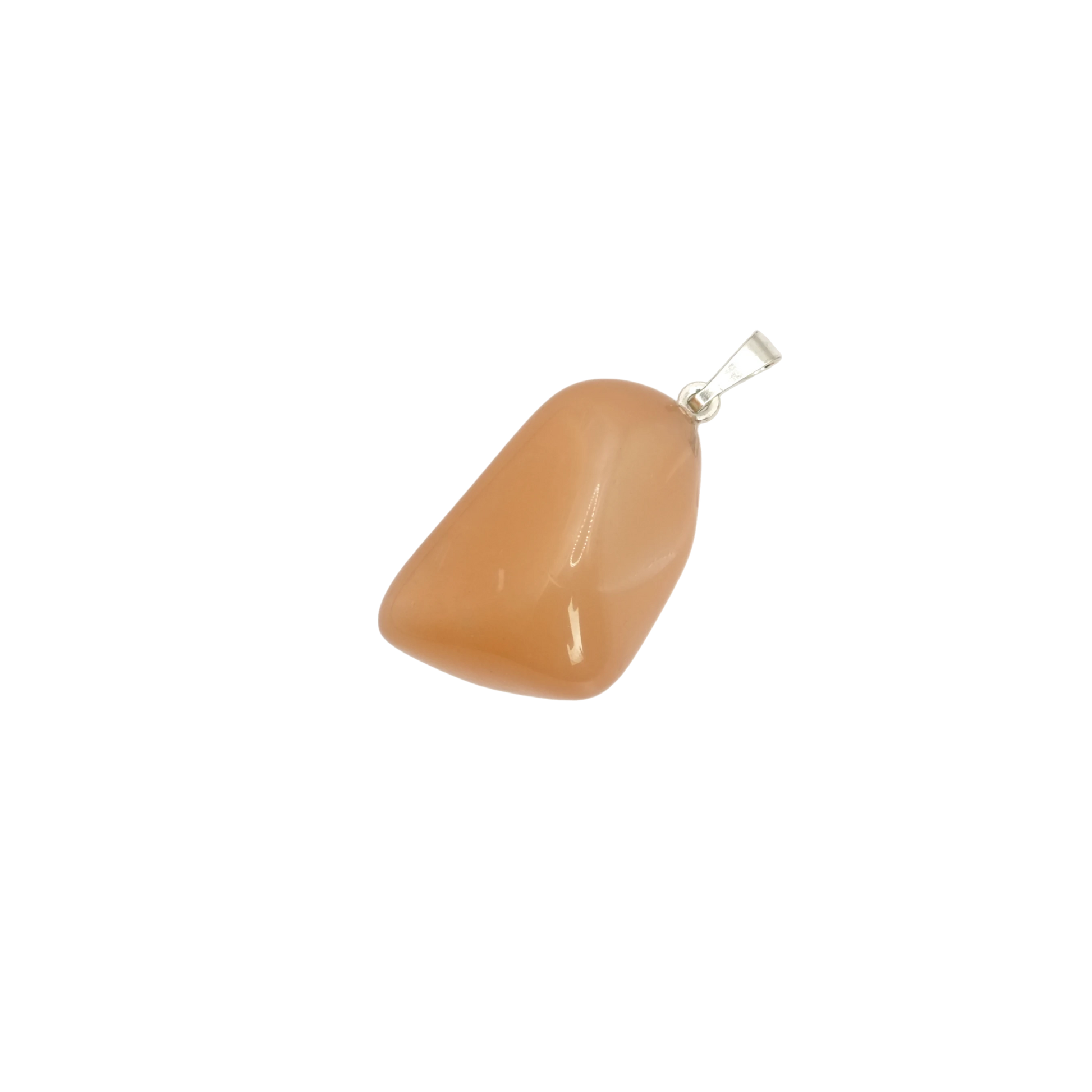 Pendentif pierre roulée en pierre de lune d'Inde de qualité A