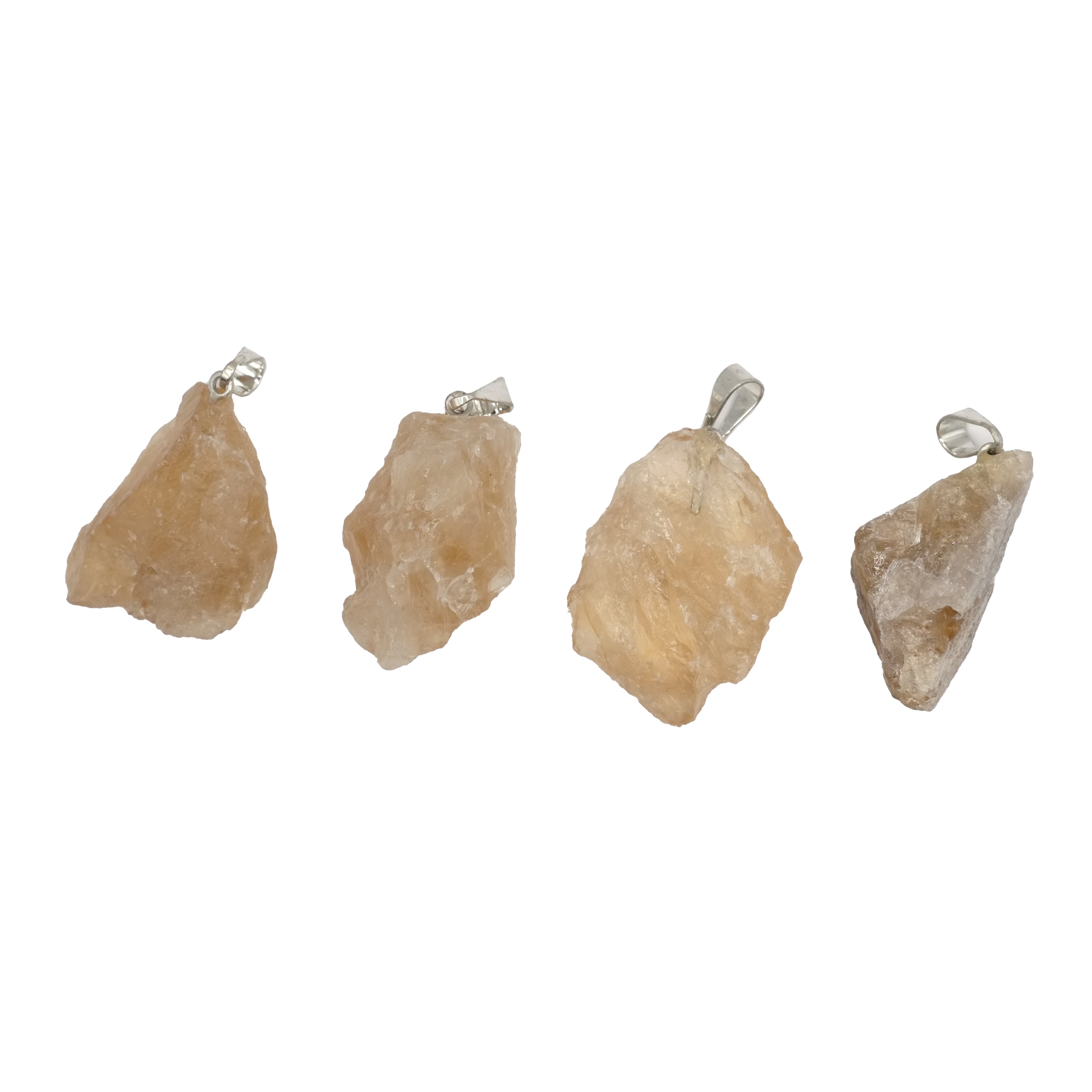 Pendentif pierre brute en citrine du Brésil de qualité A+.