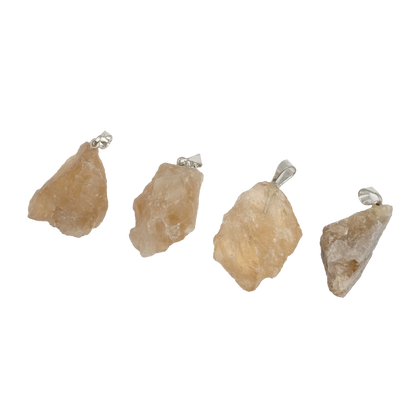 Pendentifs pierre brute en citrine du Brésil de qualité A+