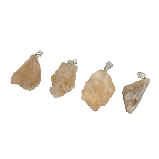 Pendentifs pierre brute en citrine du Brésil de qualité A+