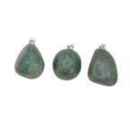 Pendentifs pierres roulées en chrysocolle du Pérou de qualité AA.