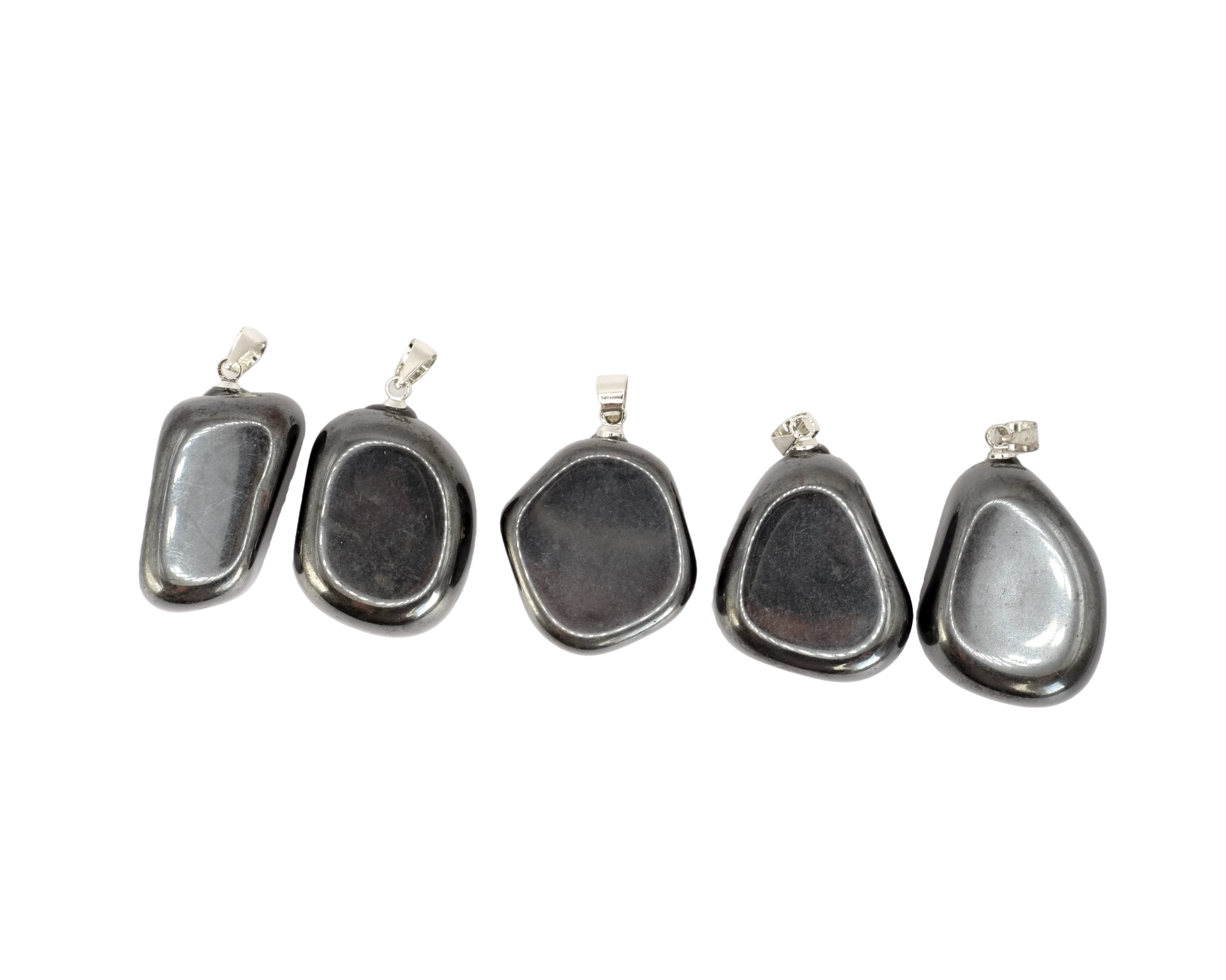Pendentifs pierre roulée en hématite de Chine de qualité A+