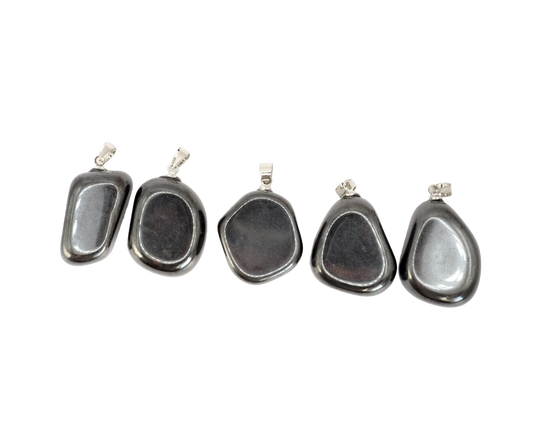 Pendentifs pierre roulée en hématite de Chine de qualité A+