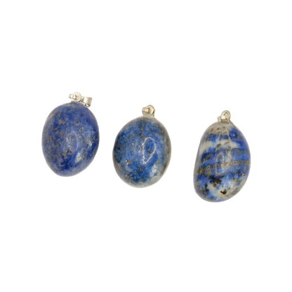 Pendentifs pierre roulée en lapis lazuli d'Afghanistan de qualité A