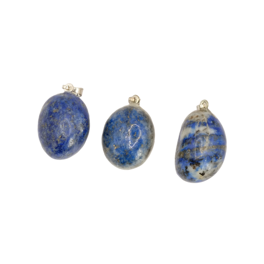 Pendentifs pierre roulée en lapis lazuli d'Afghanistan de qualité A