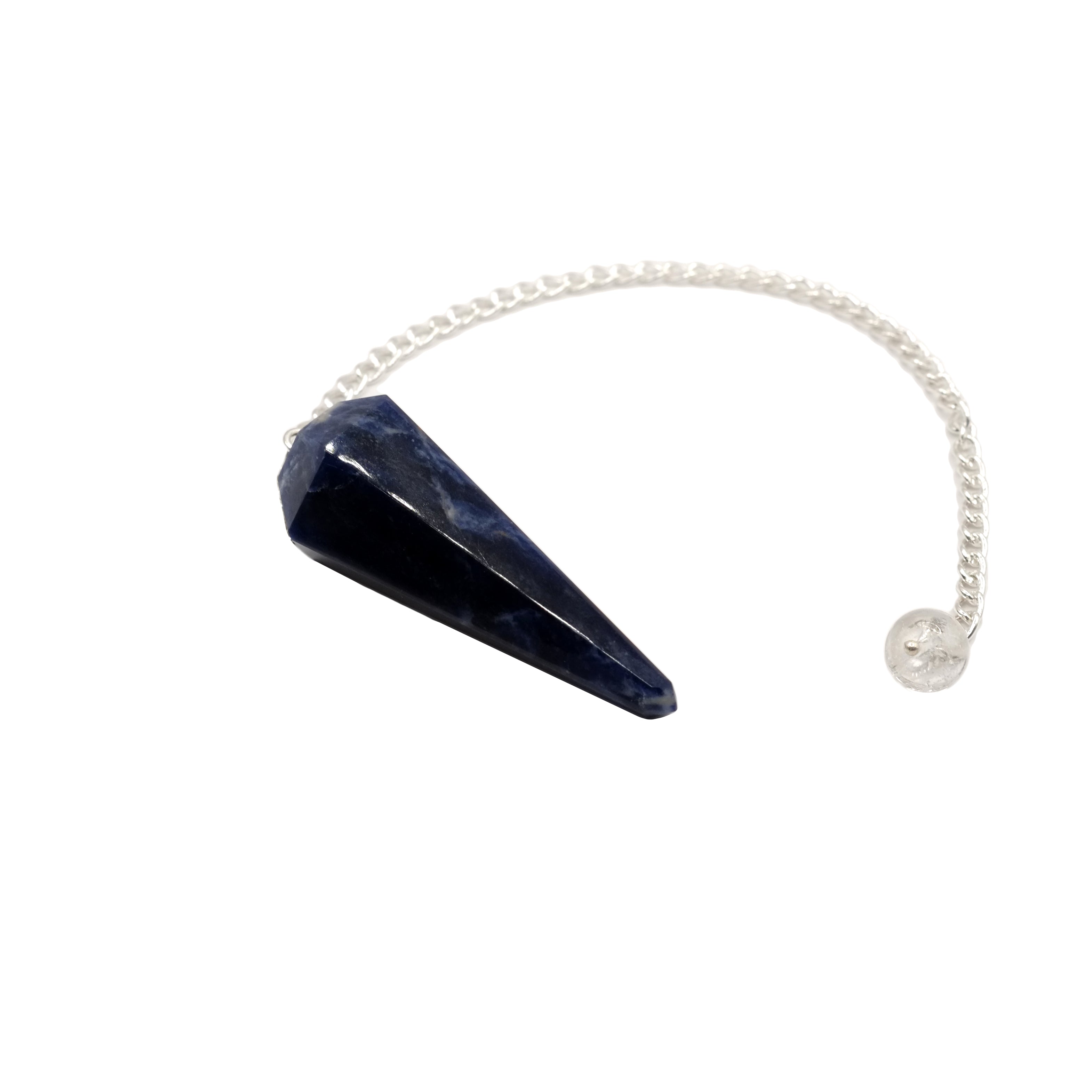 Pendule hexagonal en sodalite de Namibie.