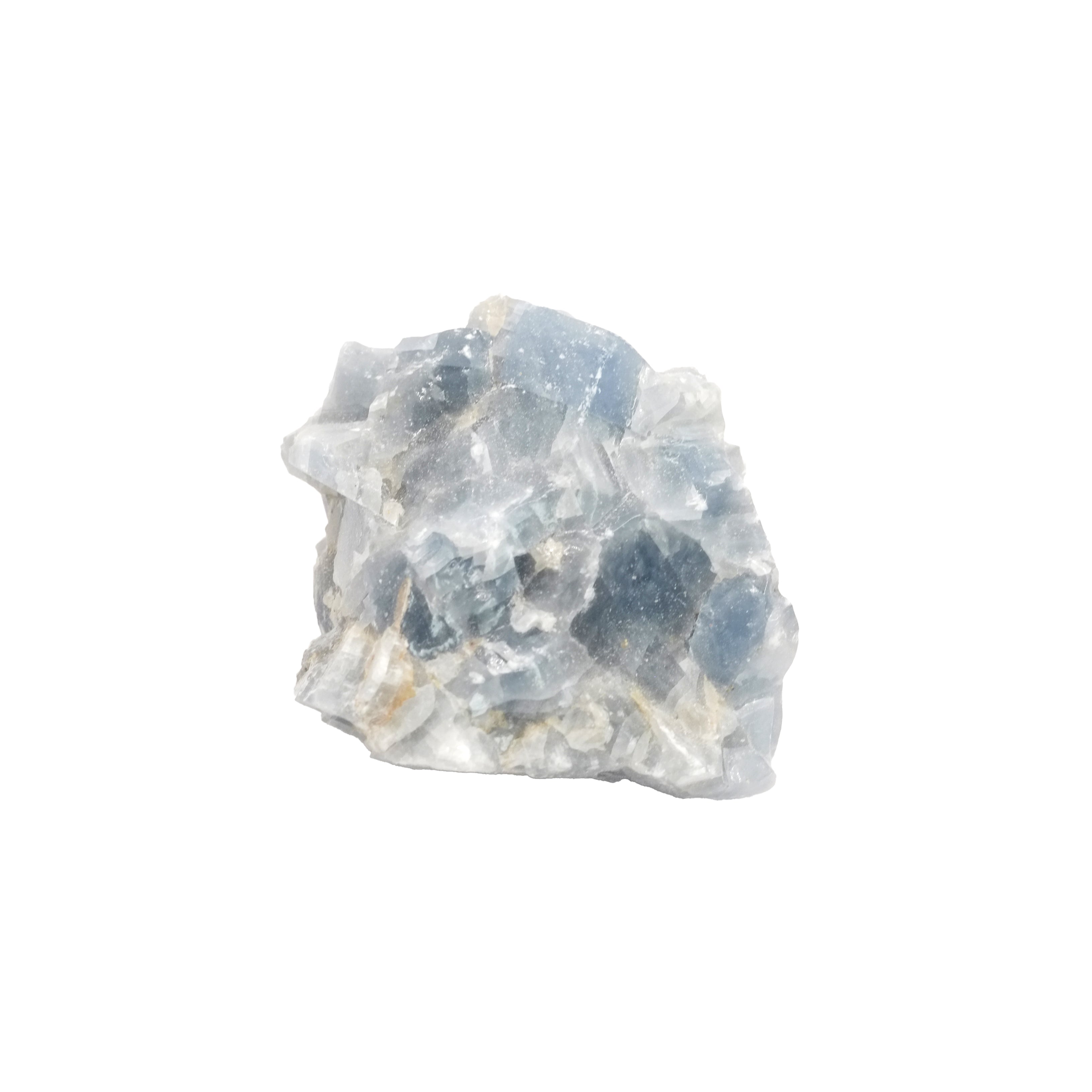 Photo d'une pierre brute en calcite bleue de qualité A provenant du Mexique.