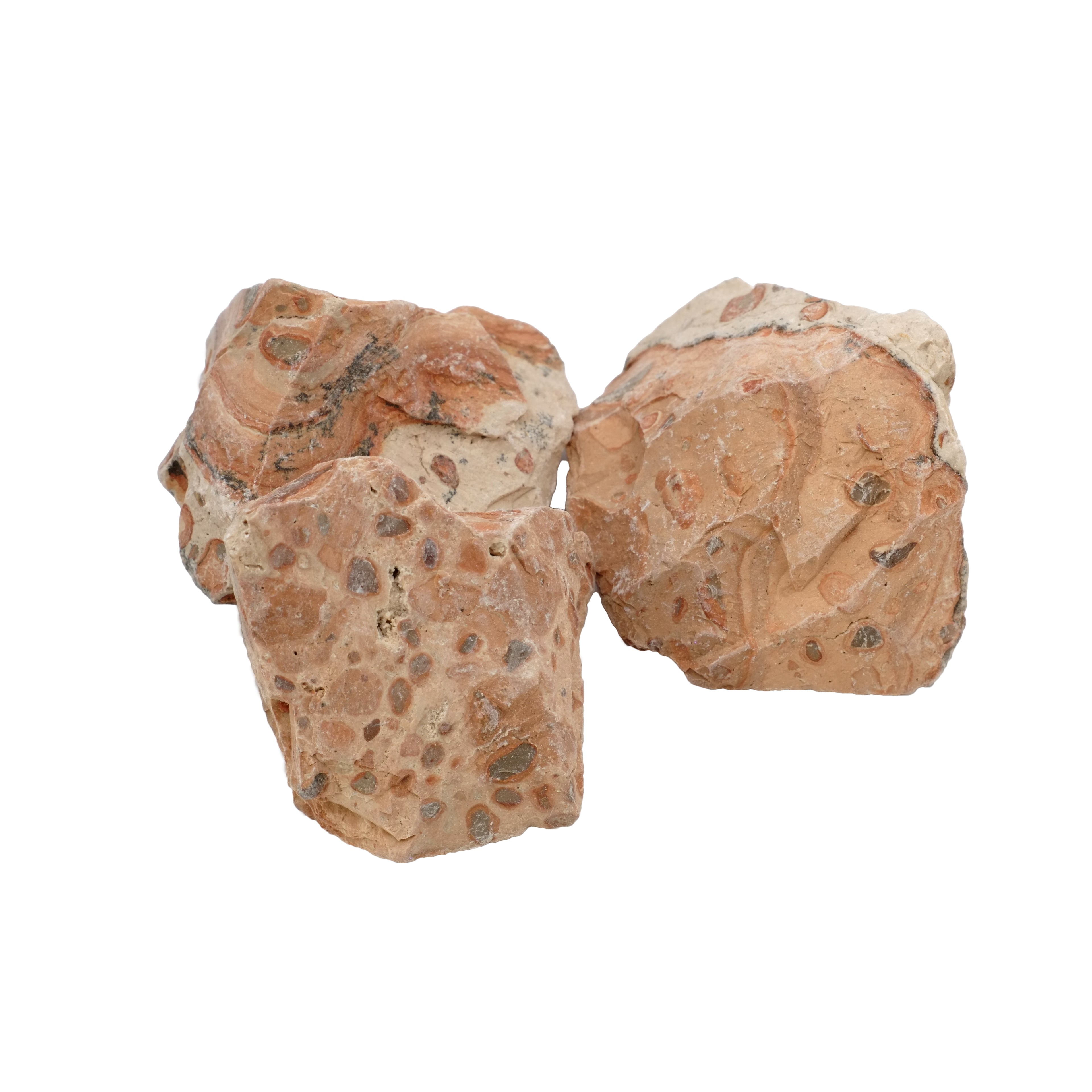Photo de pierres brutes de taille moyenne en jaspe léopard de qualité A provenant du Brésil.