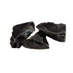 Petites pierres brutes en obsidienne noire de qualité A provenant du Mexique.