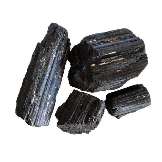 Pierre brute tourmaline noire cristallisée