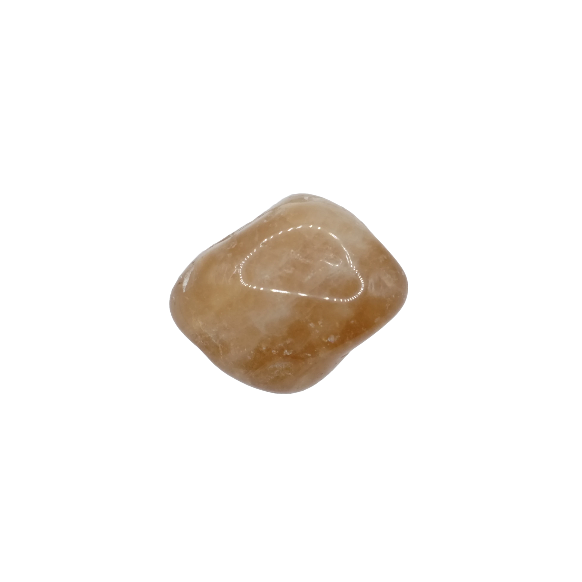 Pierre roulée en citrine naturelle du Brésil de qualité A