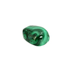 Pierre roulée en malachite de qualité A provenant du Congo, de couleur vert foncé et vert clair avec des dessins de forme ondulées.