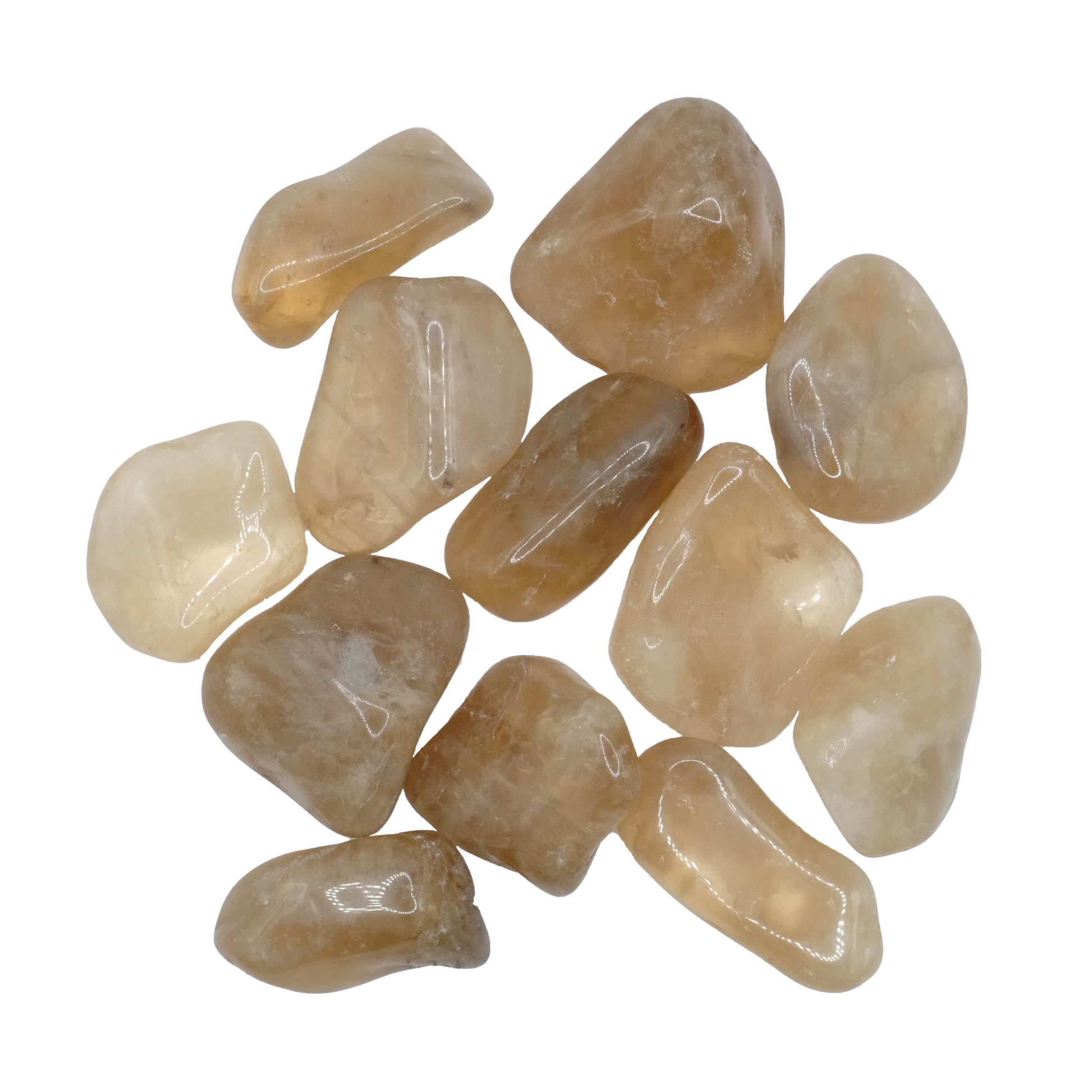 Pierres roulées en citrine naturelle du Brésil de qualité A