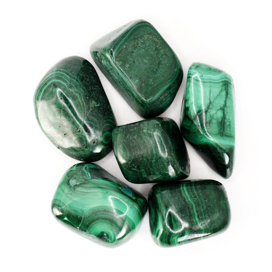 Pierres roulées en malachite du Congo de qualité A